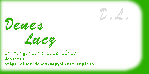 denes lucz business card